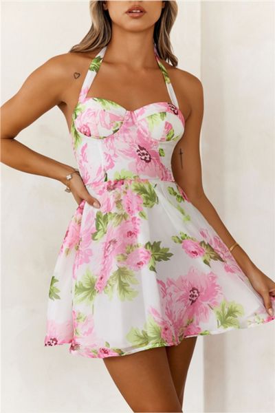 Hello Molly Flower Markets Halter Mini Dress