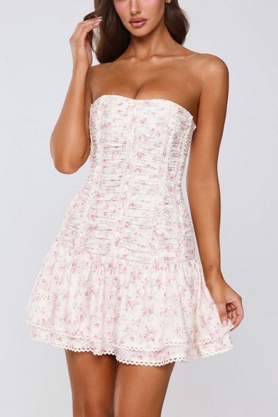 Hello Molly Starry Meadow Strapless Mini Dress
