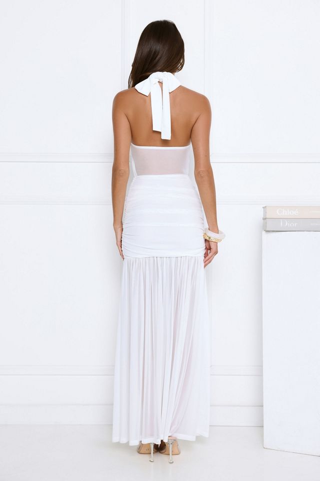 Hello Molly Elevated Hour Glow Halter Maxi Dress #2