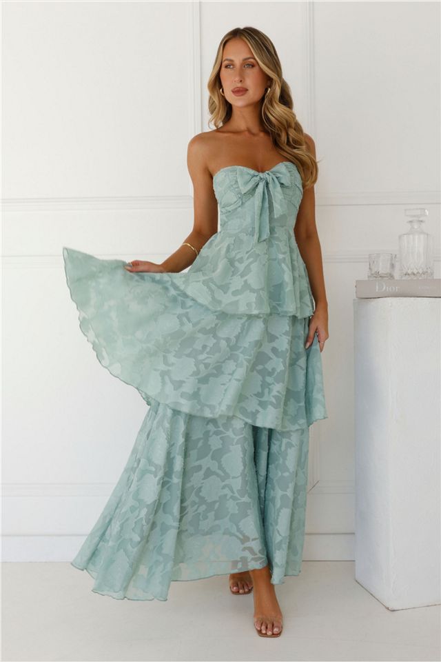 Hello Molly Whimsy In Wonderland Strapless Maxi Dress #1