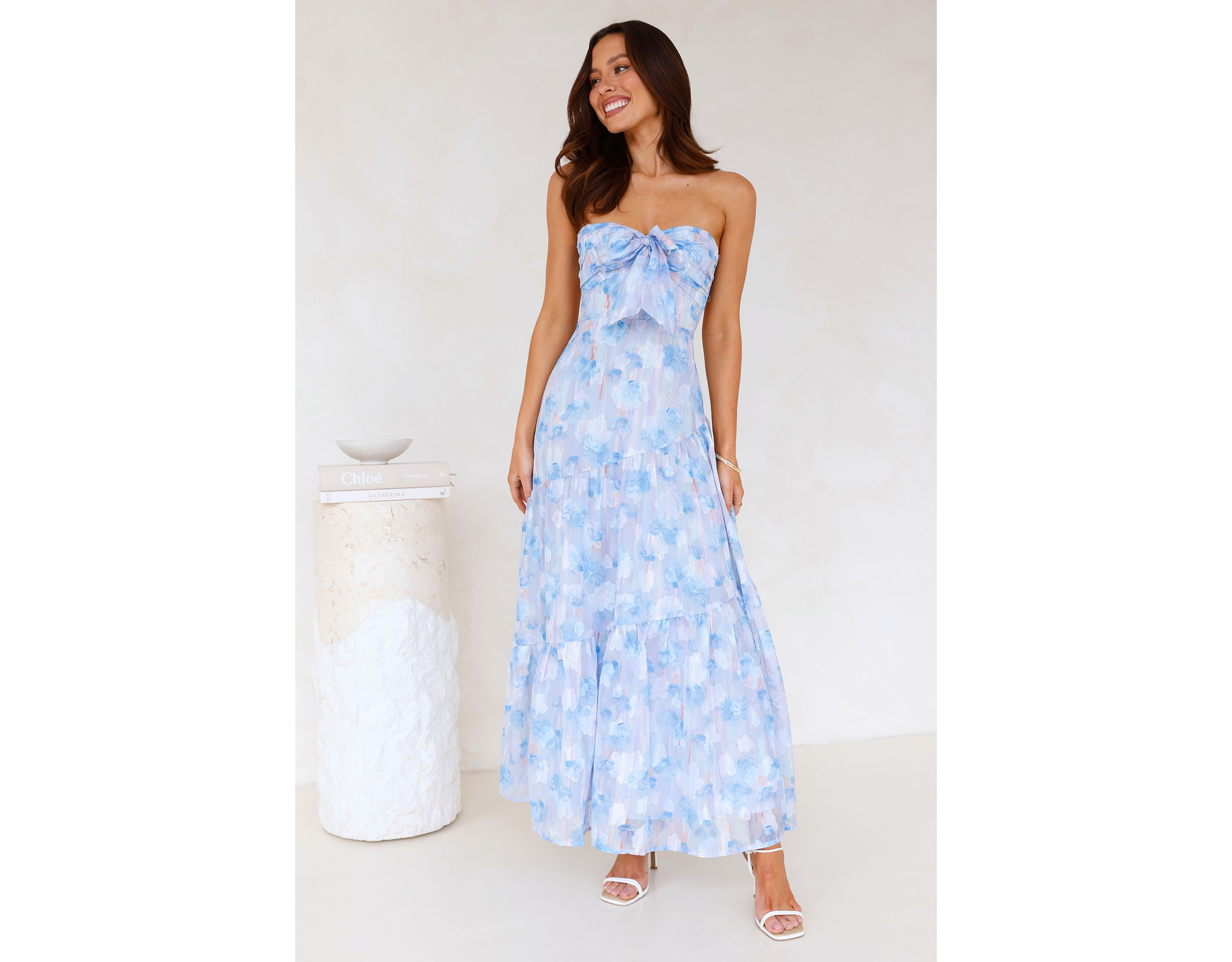 Hello Molly Ethereal Spring Strapless Maxi Dress