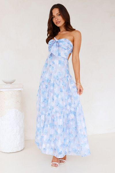 Hello Molly Ethereal Spring Strapless Maxi Dress
