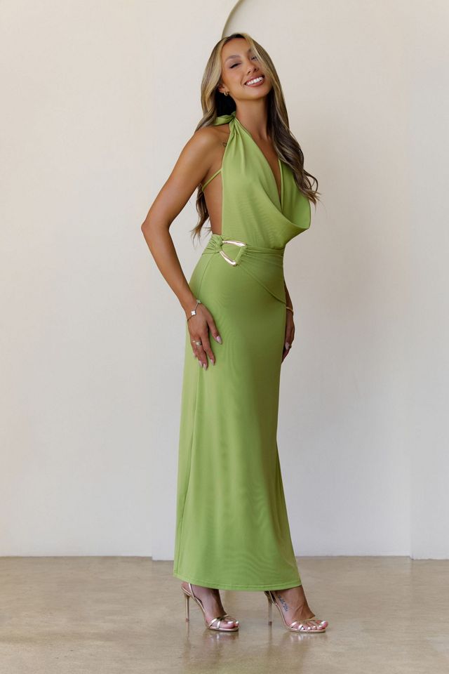 Hello Molly Silk Essence Halter Maxi Dress #4