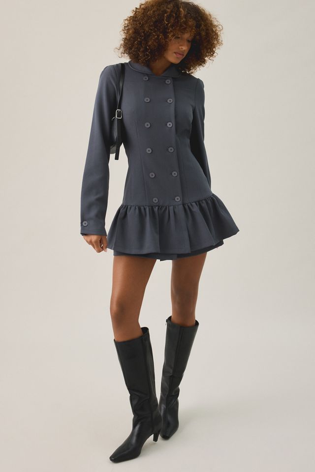 Peachy Den Romy Double-Breasted Drop Waist Mini Dress #1