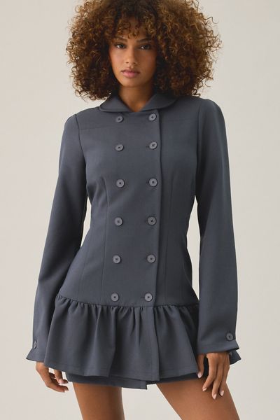 Peachy Den Romy Double-Breasted Drop Waist Mini Dress