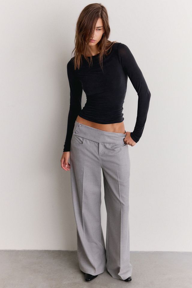 Peachy Den Kylie Slash Neck Long Sleeve Top #2