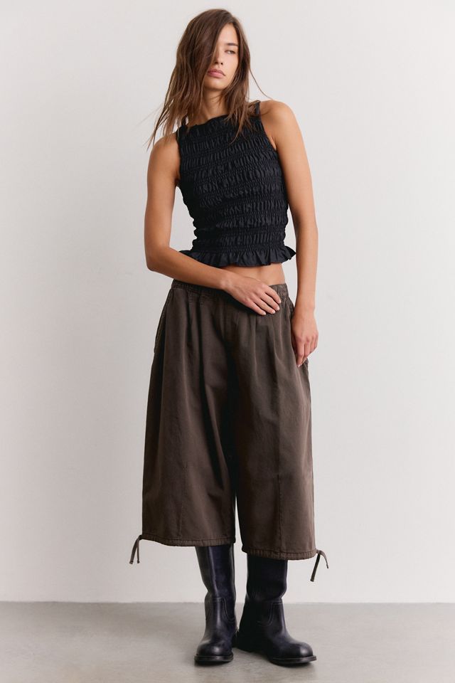 Peachy Den Deba Shirred Sleeveless Boatneck Top #2