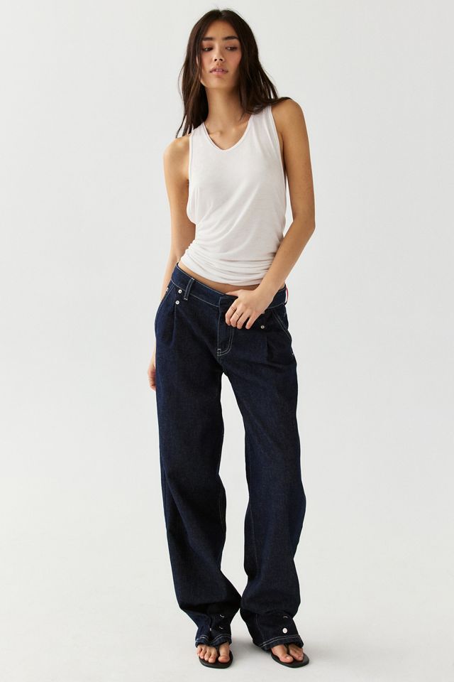 Peachy Den Lita Tailored Mid-Rise Wide Leg Jeans #1