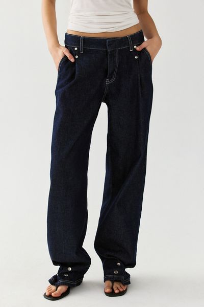 Peachy Den Lita Tailored Mid-Rise Wide Leg Jeans