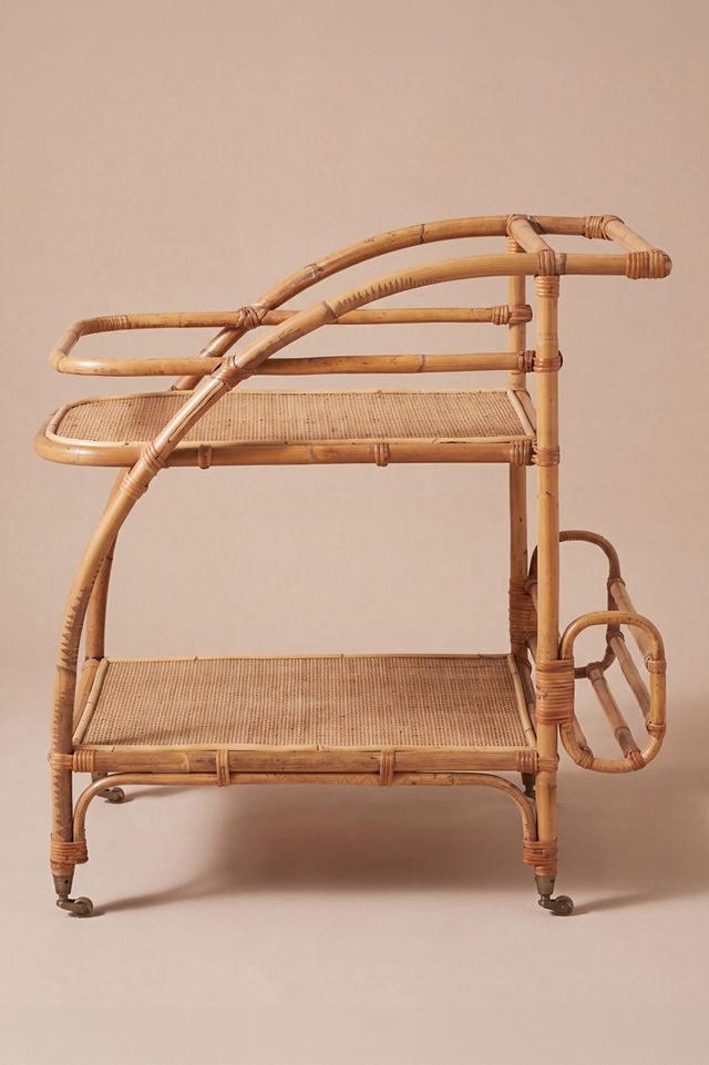 Trinity 2-Tier Rattan Bar Cart #2