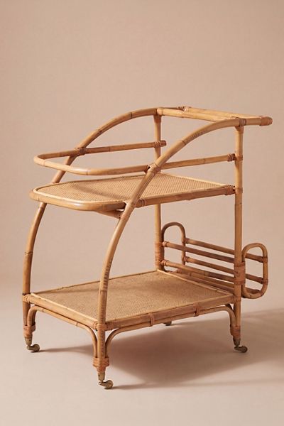 Trinity 2-Tier Rattan Bar Cart