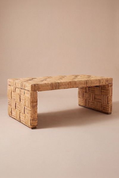 Adkin Woven Rattan Coffee Table