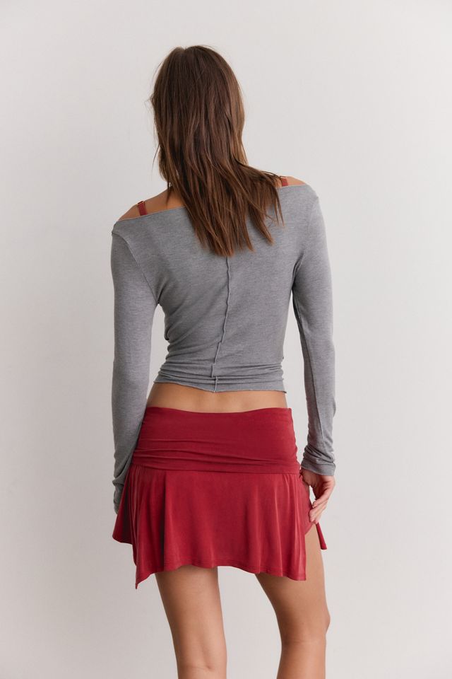 Peachy Den Kylie Ruched Asymmetric Mini Skort #2