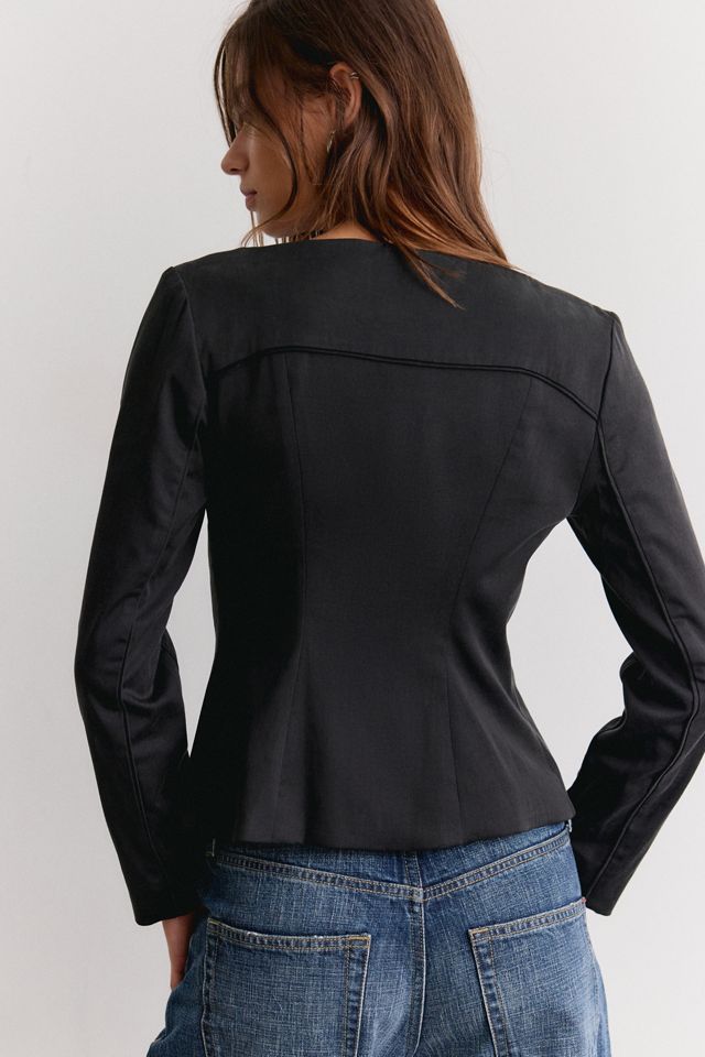 Peachy Den Bardot Tailored Peplum Top #3