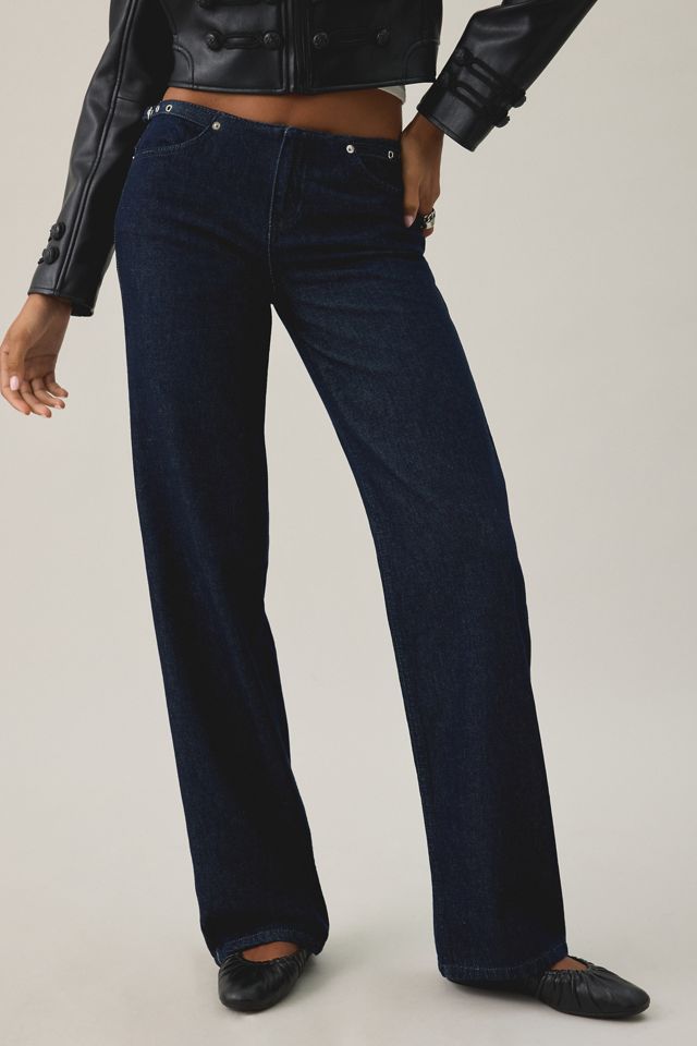 Peachy Den Stevie No Waistband Low-Rise Straight Jeans #1