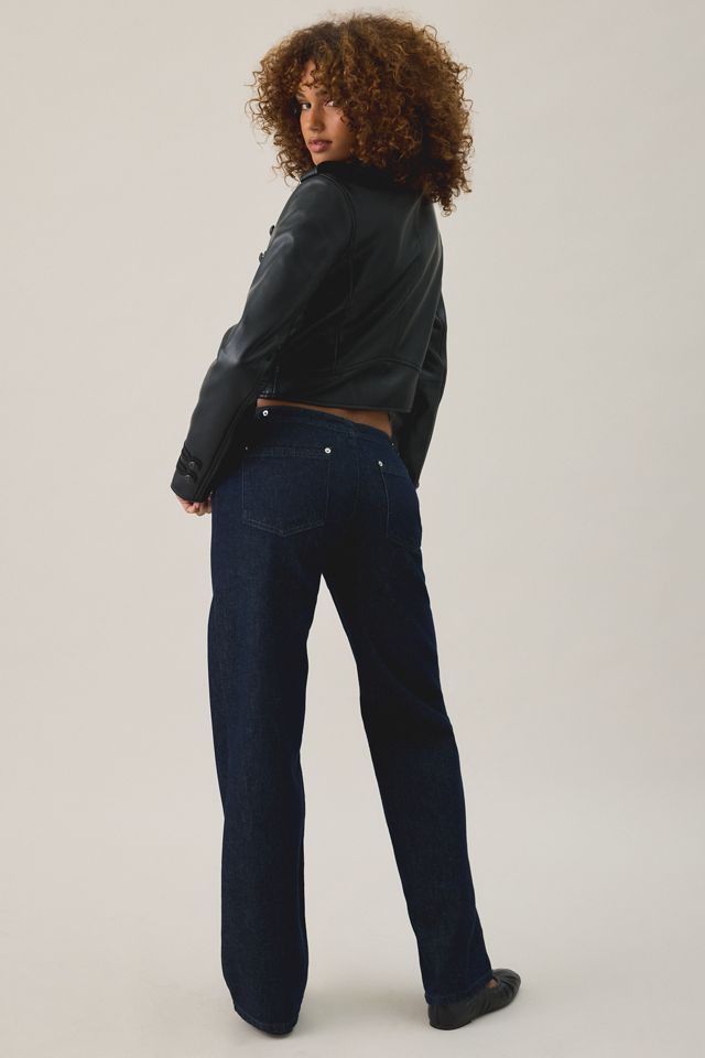 Peachy Den Stevie No Waistband Low-Rise Straight Jeans #3