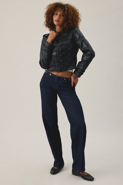 Peachy Den Stevie No Waistband Low-Rise Straight Jeans