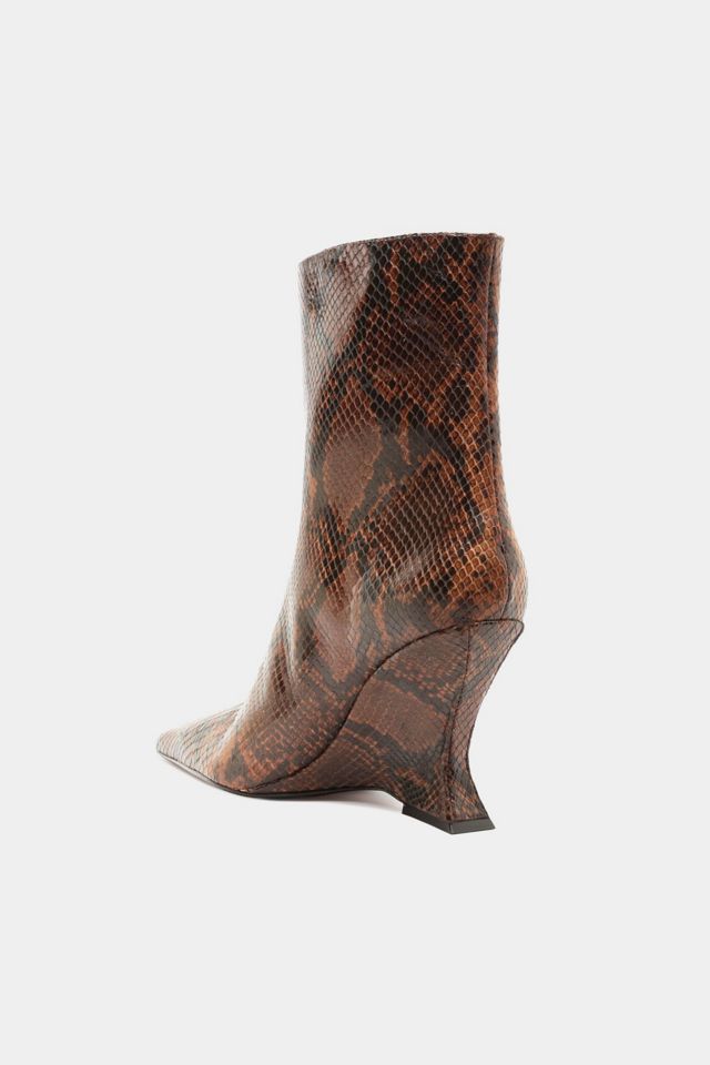 Schutz Siena Snake Print Booties #2