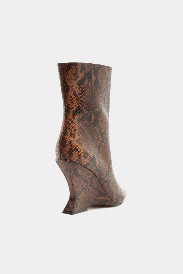 Schutz Siena Snake Print Booties #3