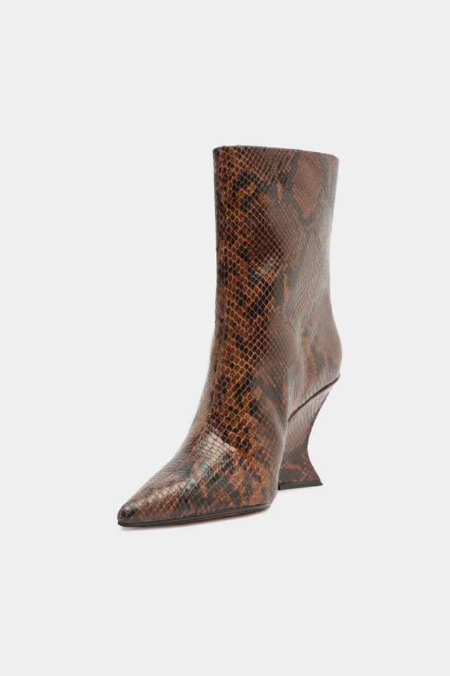 Schutz Siena Snake Print Booties #4