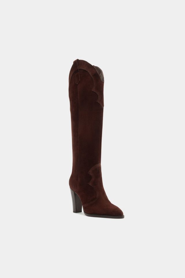 Schutz Miller Up Suede Booties #1