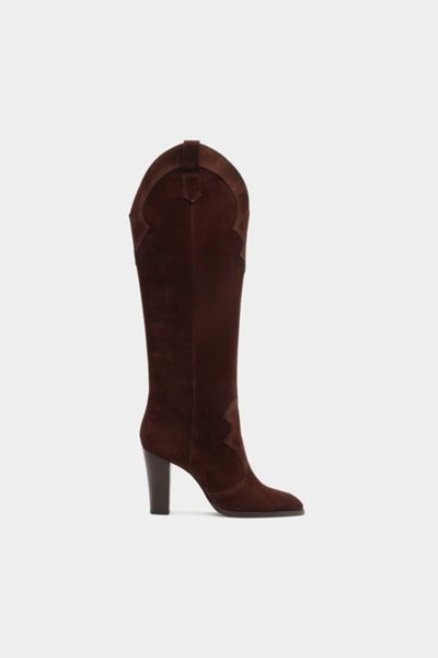 Schutz Miller Up Suede Booties