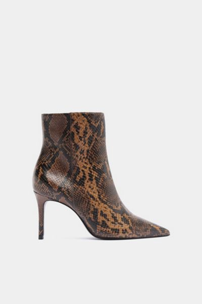 Schutz Mikki Casual Snake Print Ankle Booties