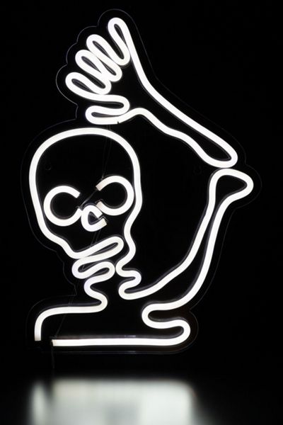 Northlight LED Skeleton Neon Lighted Halloween Wall or Window Decoration - 15"