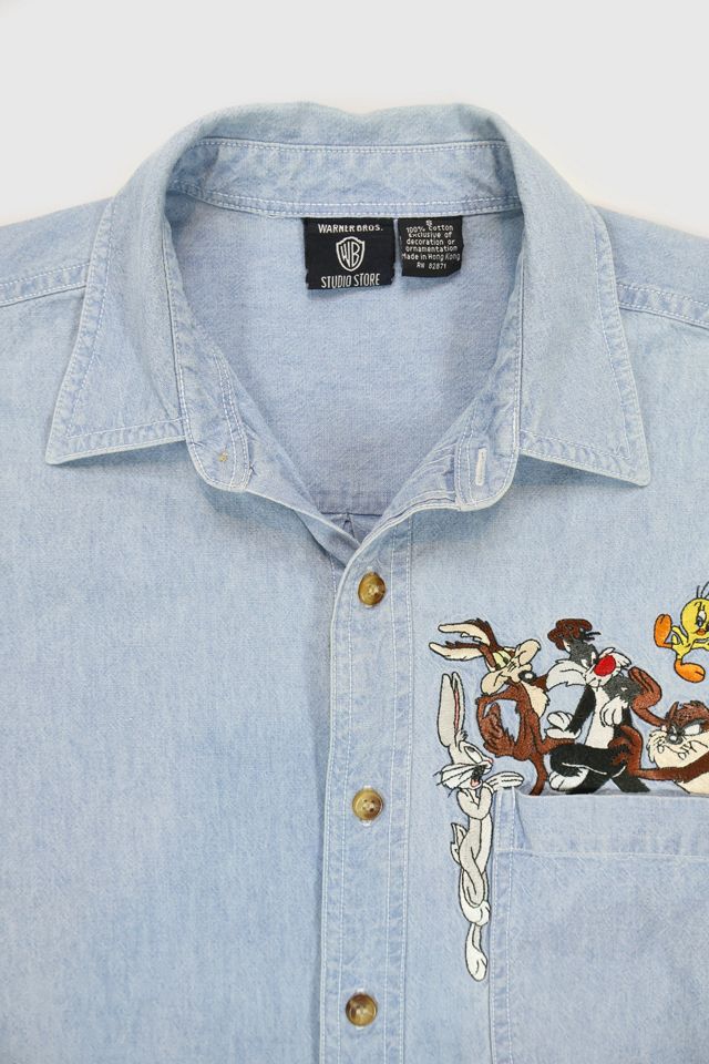 Vintage Looney Tunes Button-Down Shirt #3