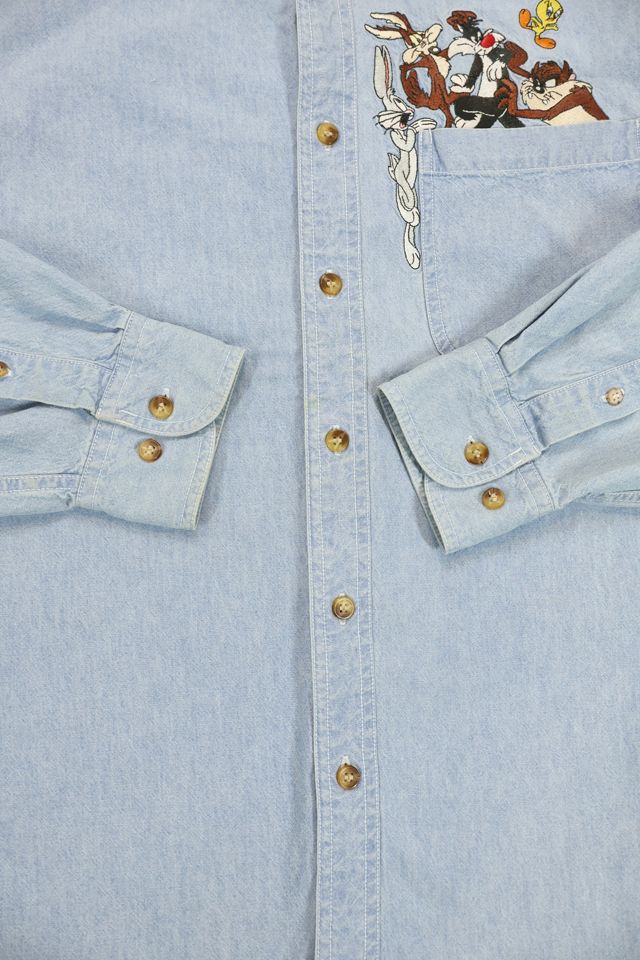 Vintage Looney Tunes Button-Down Shirt #4