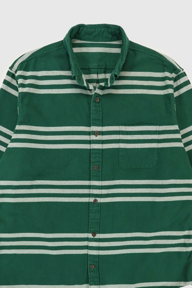 Vintage Striped Flannel Button-Down Shirt #2