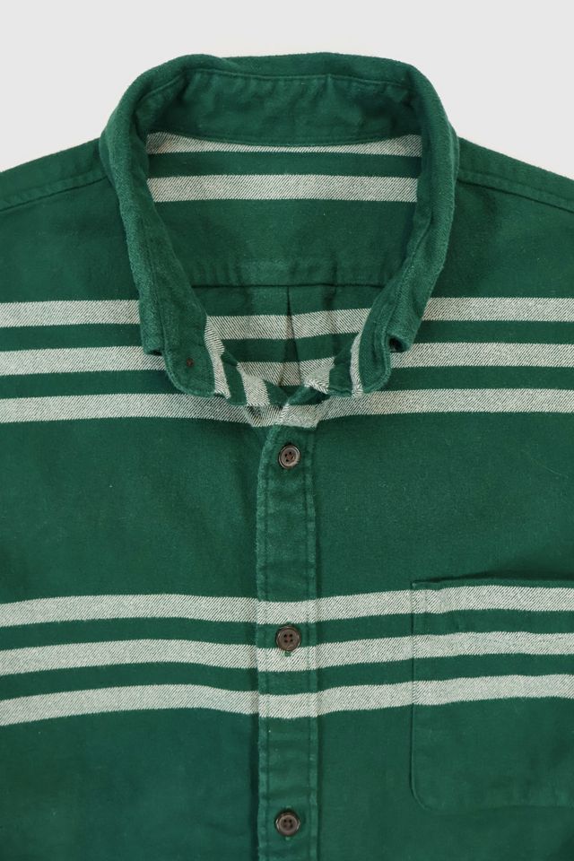 Vintage Striped Flannel Button-Down Shirt #3