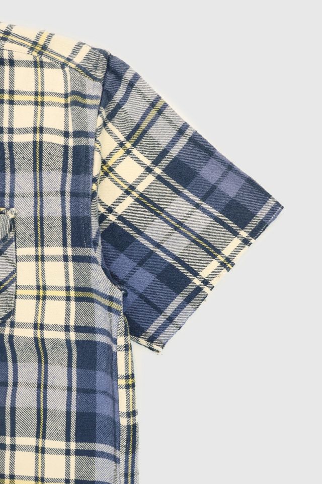 Vintage Plaid Cut Off Short Sleeve Shirt #4
