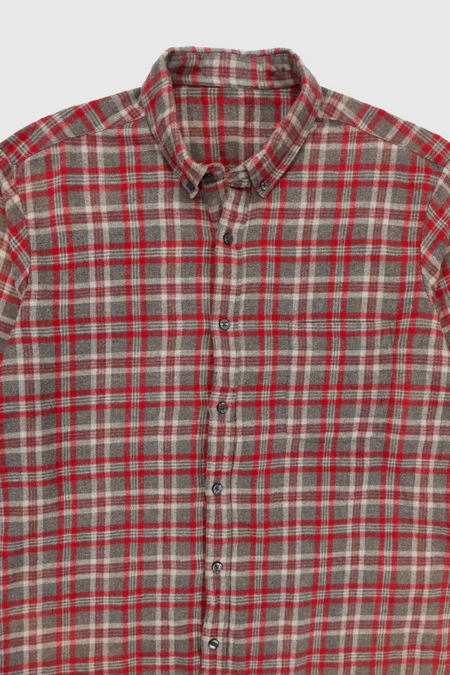 Vintage Plaid Flannel Button-Down Shirt #2
