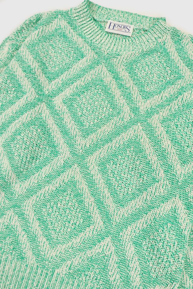 Vintage Mint Green Knit Sweater #1