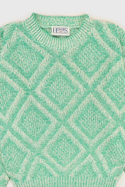 Vintage Mint Green Knit Sweater