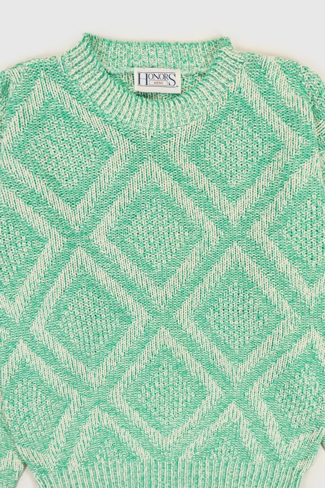 Vintage Mint Green Knit Sweater #2
