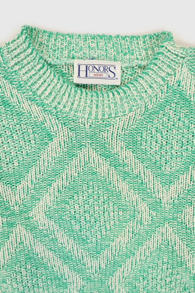 Vintage Mint Green Knit Sweater #3
