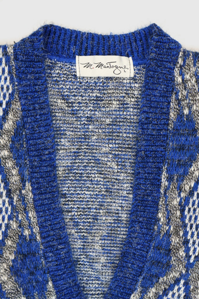 Vintage Argyle Pattern Cardigan