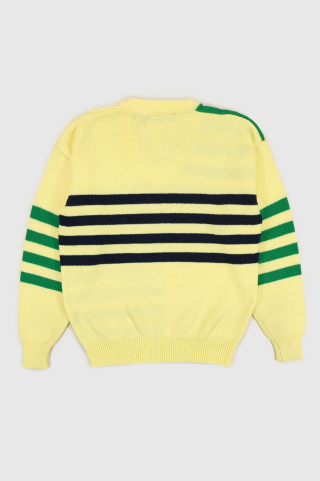 Vintage Striped V-Neck Sweater #1