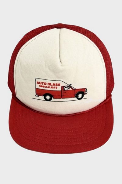 Vintage 1980's Auto Glass Trucker Hat