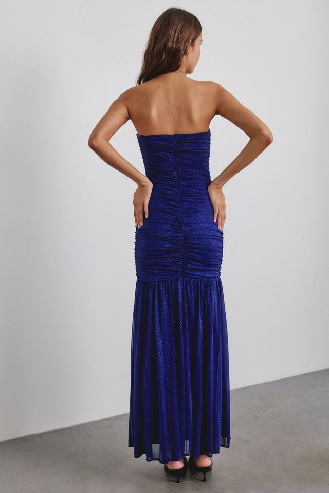 UO Royal Horizon Ruched Sweetheart Strapless Maxi Dress #2
