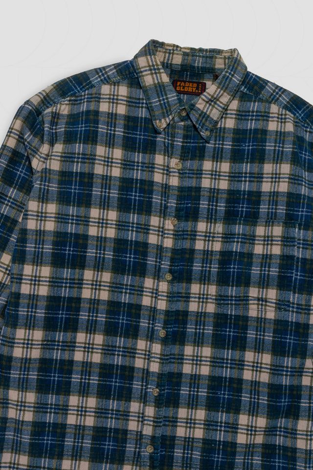 Vintage Corduroy Plaid Flannel Shirt #2