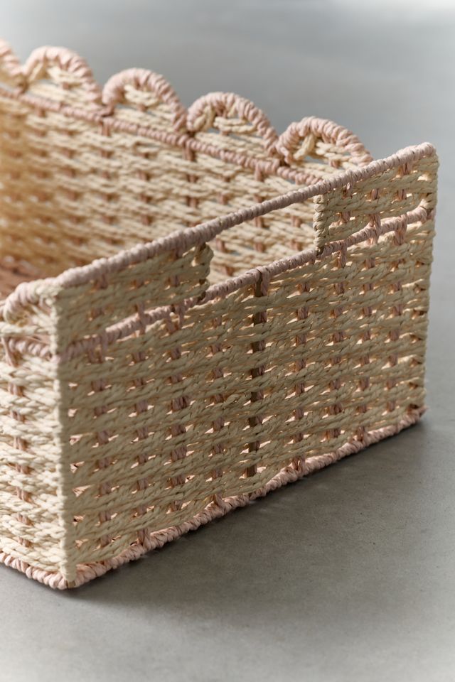 Saoirse Scalloped Paper Rope Nesting Storage Basket Set #2