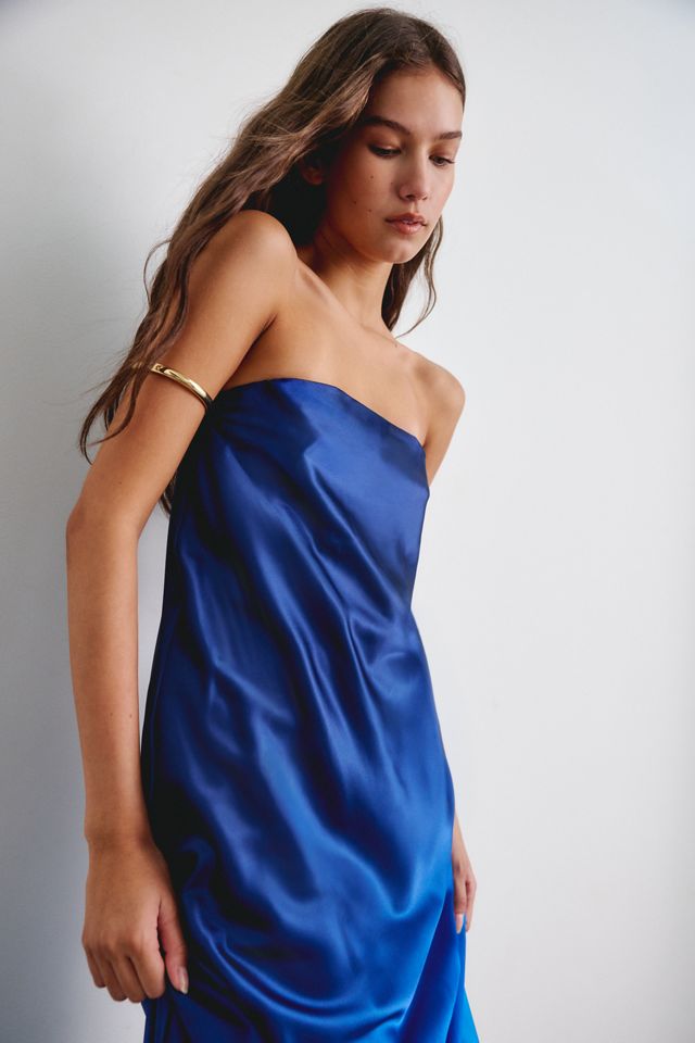 UO Celestial Ombre Satin Strapless Maxi Dress #1