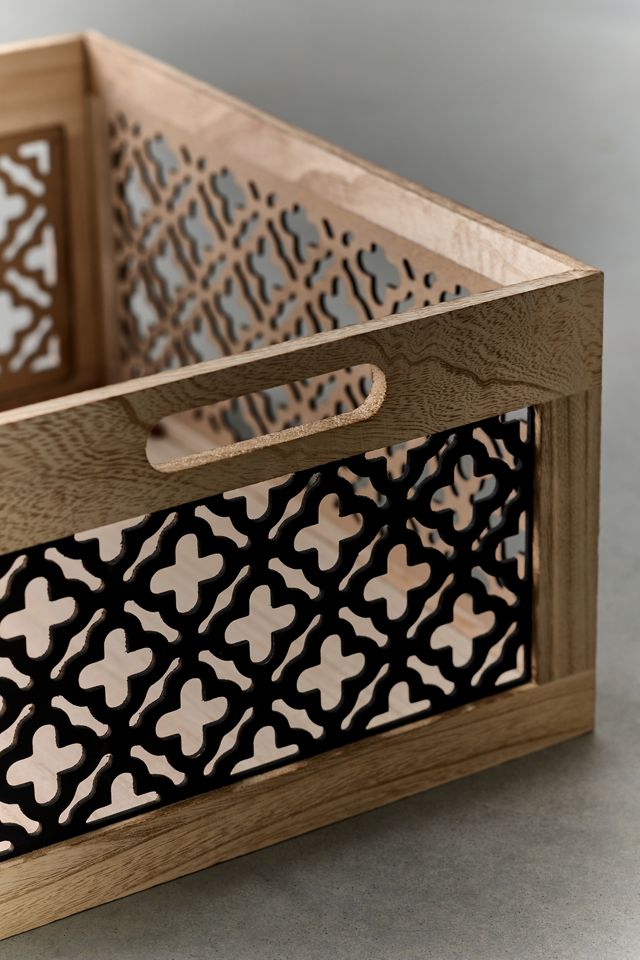 Winslow Wood Cutout Nesting Storage Basket Set #2