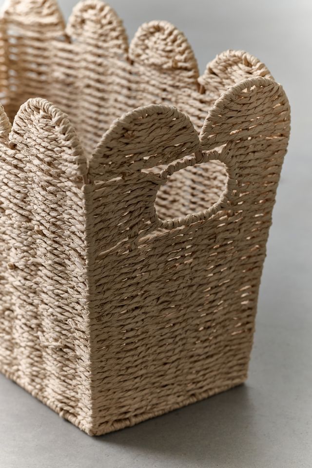 Sutton Scalloped Paper Rope Nesting Storage Basket Set #2