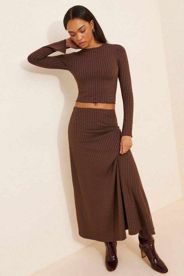 Sunday Ritual Ribbed Knit Crop Top #3