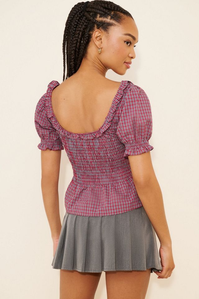 Daisy Street Shirred Bodice Blouse #1