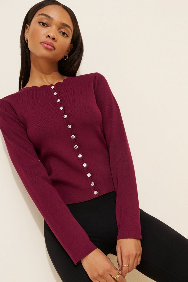 Endless Rose Scalloped Accent Cardigan #3